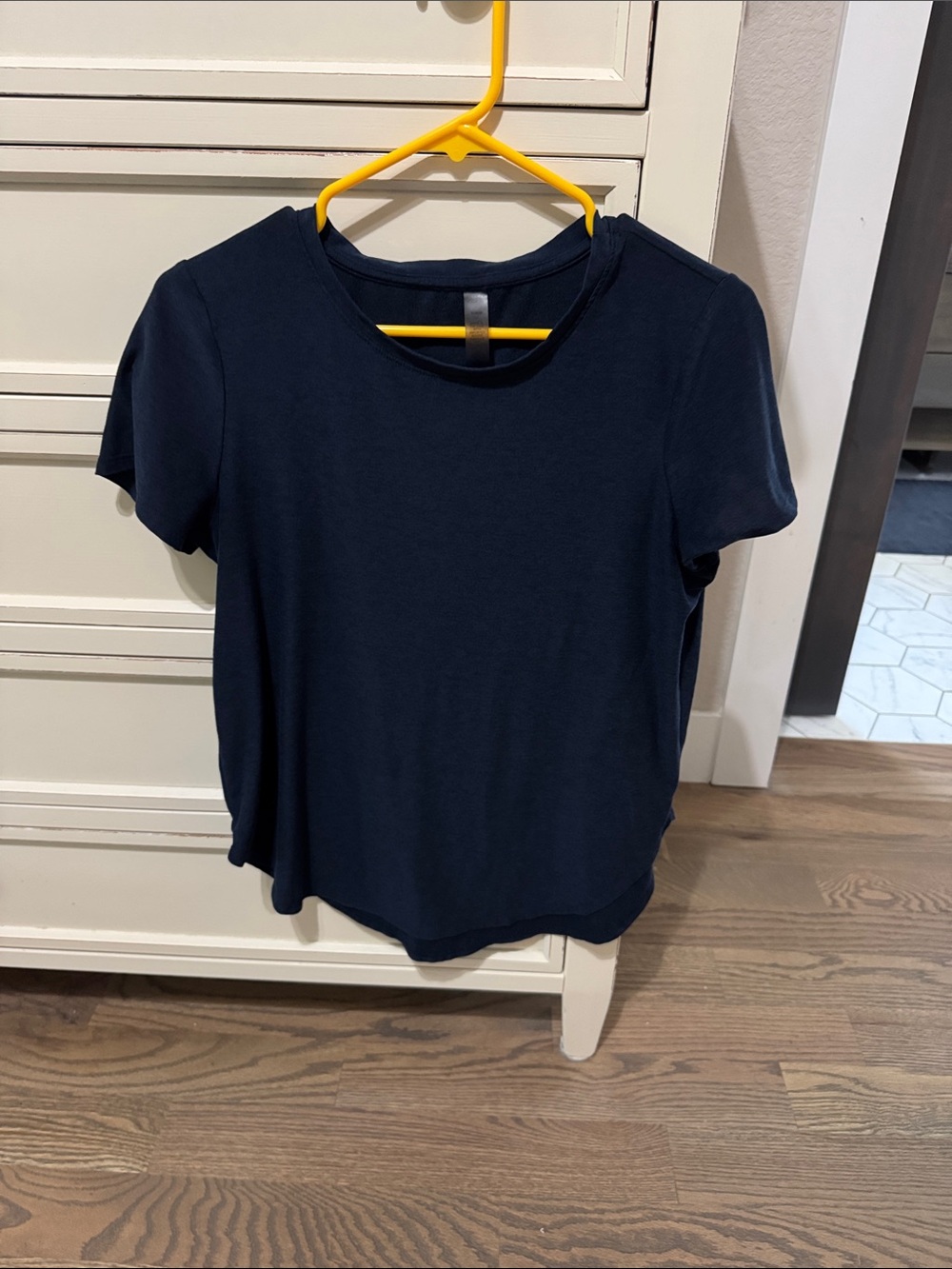 Beyond Yoga Navy Short Sleeve Crew Neck Tee